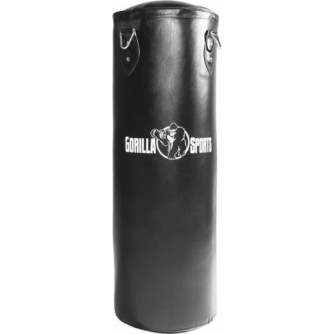Gorilla Sports Bokszak zwart 27 kg - kunstleer - Hangend