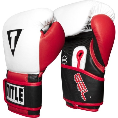 Title Bokshandschoenen Professional Gel-Series Zwart/Wit/Rood 12oz