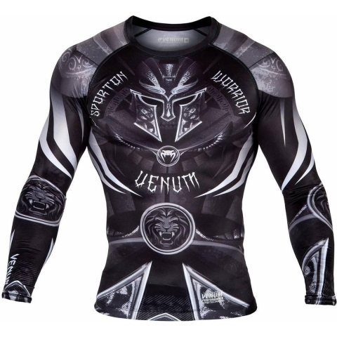 Venum Kleding Gladiator 3.0 Rashguard L/S Zwart Wit maat XXL