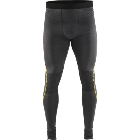 Blaklader Lange onderbroek 100% merino XLIGHT 1844-1734 - Donkergrijs/Geel - XS