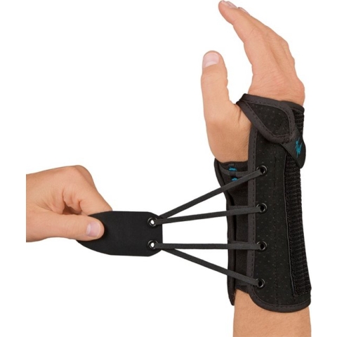 Basko Wrist Lacer Polsbrace - M - Rechts - Zwart - Kort