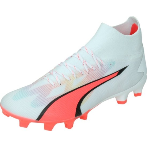 Puma Pro FG Voetbalschoenen White Black Fire Orchid Maat 42
