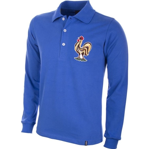 COPA - Frankrijk 1950's Retro Voetbal Shirt - L - Blauw