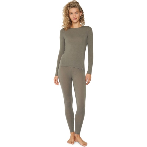 DANISH ENDURANCE Thermo Ondergoed set voor Dames - van Merino Wol - Ademend - Grijs- L