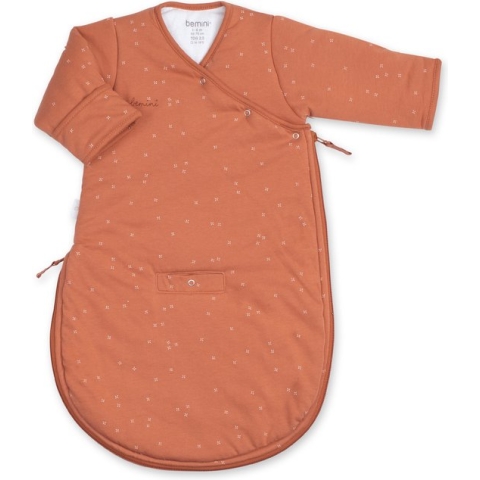 BEMINI slaapzak MAGIC BAG 1-4m mini print caramel pady jersey + jersey tog 3