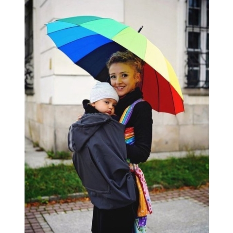 Little Frog Softshell draag cover Slate Grijs - accessoire draagzak of draagdoek