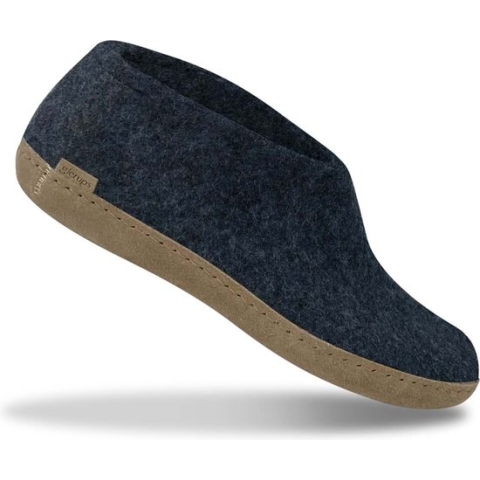 Glerups Schoen met leren zool-Blauw-37