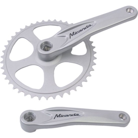 Crankset miranda spieloos 44t aluminium 332 zilver 170mm - ZILVER