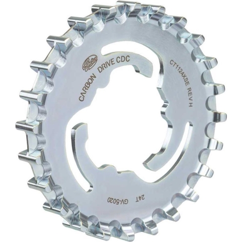 Gates tandwiel 24 CDN sh/sram surefit RVS achter zwart