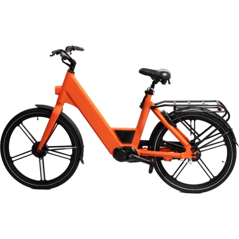 Ostrichoo Caesar E-Bike (oranje): Revolutionaire 540WH FastCap Batterij – Snelste Oplaadtechnologie, 120km Bereik, Brandveilig, Bafang Middenmotor, Onderhoudsvrij Comfort met Antilek Banden