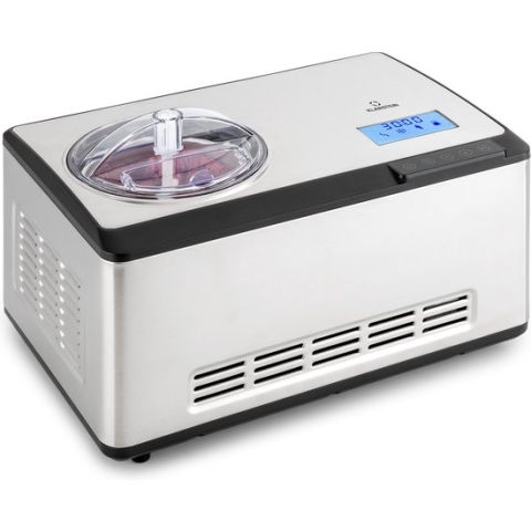 Dolce Bacio Smart ijsmaker yoghurtmaker compressor 2 liter WiFi touch roestvrij staal