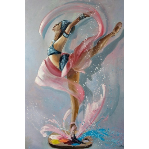 100% Nederlandse Productie! │ Diamond Painting │ Ballerina │ Formaat 40 x 60 cm │ Diamond Painting Pakket Volwassenen │ Volledige bedekking │ Vierkant │ Full │ Flitzz Diamond Painting