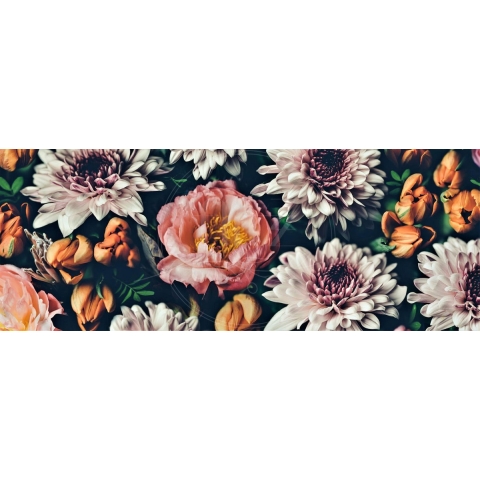 100% Nederlandse Productie! │ Diamond Painting │ Panorama Bloemen │ Formaat 130 x 50 cm │ Diamond Painting Pakket Volwassen │ Volledige bedekking │ Vierkant │ Full │ Flitzz Diamond Painting