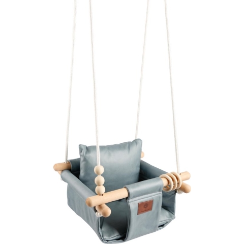 Luxe Baby / Kinder Schommel voor binnen of buiten! - Baby Swing Blauw - Schommelstoel inclusief Zachte Kussens, Veiligheidsriem en Bevestigingsmaterialen - Gemonteerd Verzonden!