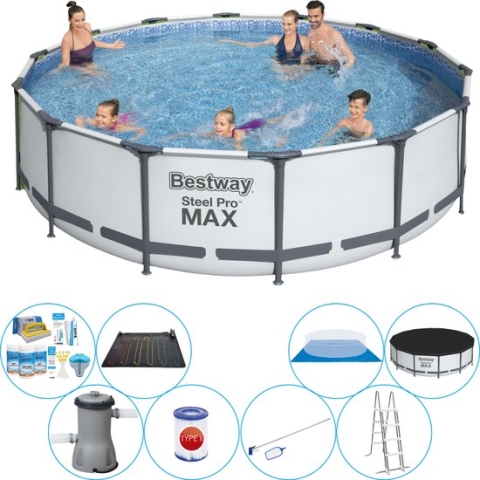 Steel Pro MAX Rond 427x107 cm - Zwembad Met Accessoires