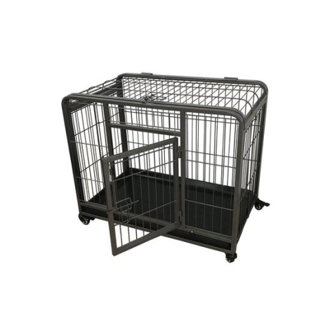 Topmast Heavy Duty Hondenbench Opvouwbaar 79L× 53W × 61H CM + Wielen