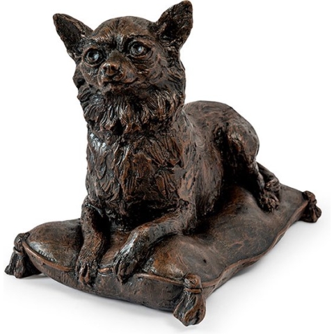 asbeeld hond urn Chihuahua langhaar hondenurn 25 cm