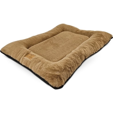Topmast Soft Pluche Benchmat - Comfort Benchkussen - Beige - XXL - 124 x 74 x 9 cm - Voor Honden - Hondenkussen