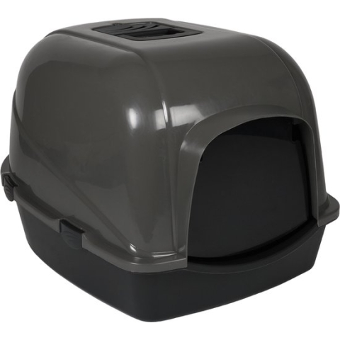 Ebi - Kattenbak - Kat - Cat House Eclipse 70 Zen Series L - 56x70x46cm Donkergrijs - 1st