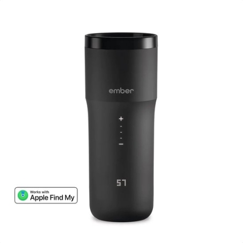 Ember Travel Mug 2 Koffiebeker - Thermosbeker met Instelbare Temperatuur - Smart Mug To Go - Reisbeker voor Koffie & Thee - Thermosfles met Mobiele App - Cadeau voor Koffieliefhebbers - 355 ML - Zwart