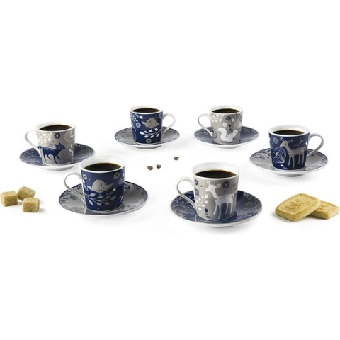 mokkakopjes , Koffiekopjes , espressokopjes - kopjes - Cappuccino kopjes / SET  6