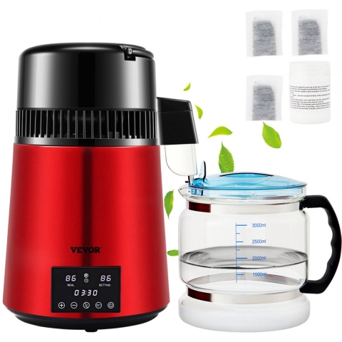 Dakta® Water Distilleerder Gedestilleerd Water Maker 4L 1L/uur Dubbeletemperatuur