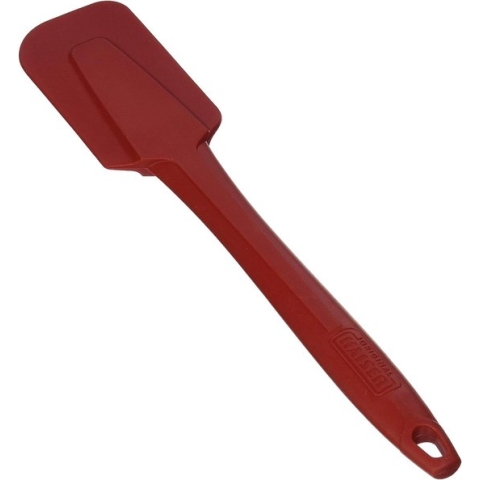 Originele Kaiserflex Red deegschraper groot 28 cm, 100% siliconen metalen kern, vaatwasmachinebestendig, hittebestendig, siliconen schraper, rood