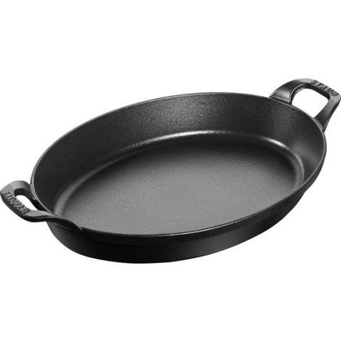 Ovale Schotel 32cm -2.2l Zwart Staub 1303323
