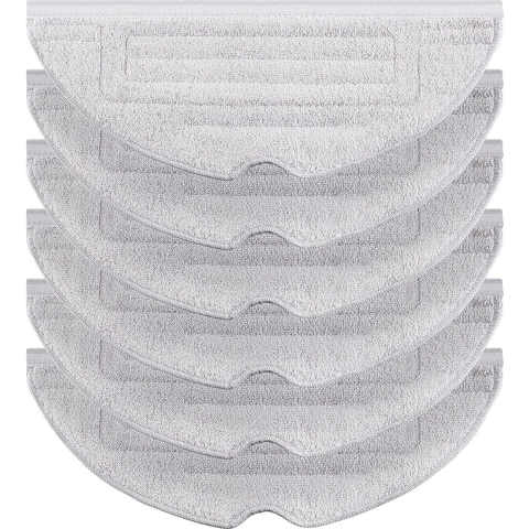 6 stuks zilverionen wisserdoeken voor Roborock S8/S8+/S7 MaxV/S7 MaxV Plus/S7 MaxV Ultra/ S7 Pro Ultra/ S7/S7+ robotstofzuiger microvezel VibraRise wisserdoek reserveonderdelen accessoireset (lichtgrijs)