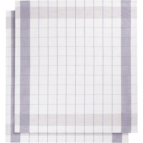 set van 6 keukenhanddoeken - De Witte Lietaer - kleur wit/lavender