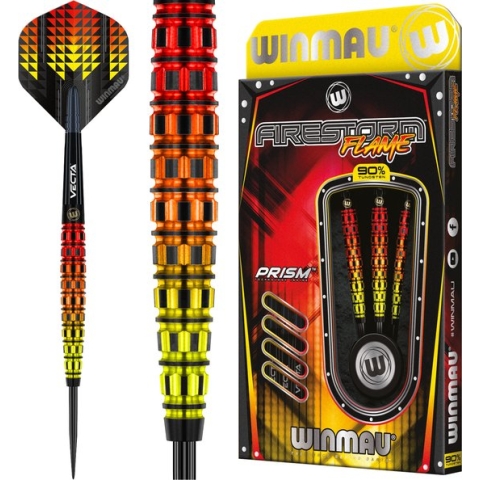 WINMAU - Firestorm Flame (Tapered): Steeltip Tungsten Dartpijlen Professioneel - 23g