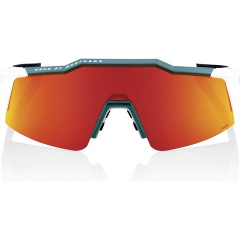 100% Speedcraft SL - Gloss Metallic Bora / Matte White - HiPER Red Multilayer Mirror Lens - WHITE -