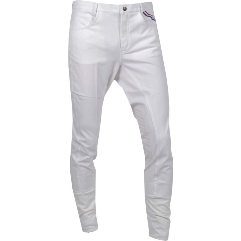 Mondoni Lorenzo II KG Heren Rijbroek - Paardrijbroek - Maat: 52 - Wit - Polyester