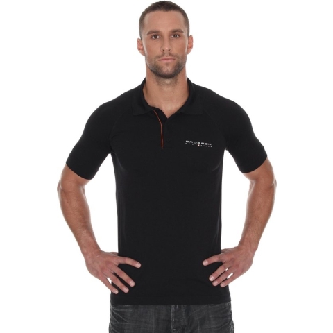 Brubeck Prestige Seamless Sport Poloshirt Golf / Tennis-Zwart-M