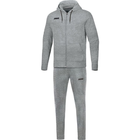 Jako Base Joggingpak Met Kap Heren - Lichtgrijs Gemeleerd | Maat: 4XL
