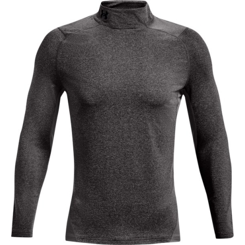 UA CG Armour Fitted Mock-Charcoal Light Heather / / Zwart