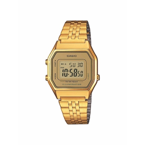 Casio Retro Digital LA680WEGA-9ER Dameshorloge 28,6 mm - Goudkleurig