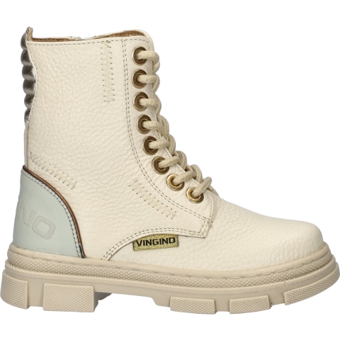 Vingino Jennifer Veterboots - Laarzen Met Veters - Meisjes - Beige - Maat 30