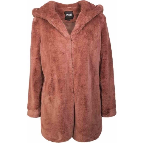 Urban Classics - Hooded Teddy Kinder Jas - Kids 158 - Roze