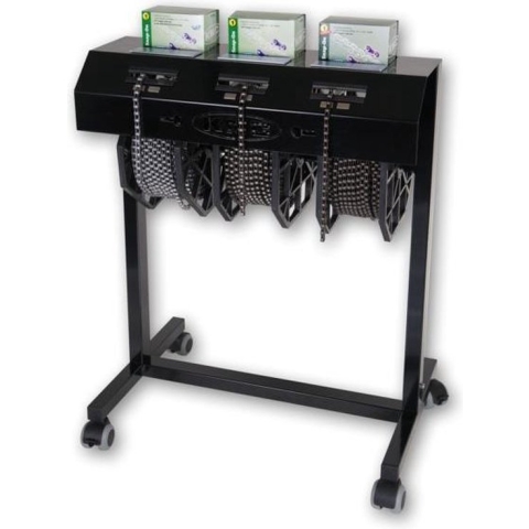 Standaard kmc reel center pro houder voor 3 rollen kettingen - ZWART