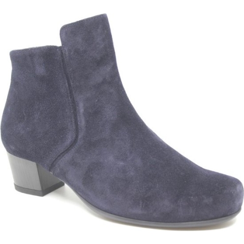 Durea, 9716 874 8724, Blauw suède enkellaarzen wijdte G