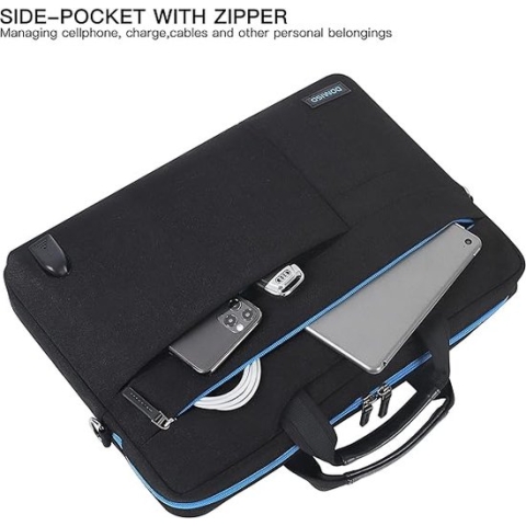 laptoptas, grote capaciteit, uitbreidbare aktetas voor dames en heren, zakelijk kantoor, reizen, waterafstotende laptoptas, computertas,‎ 40 x 29 x 6 cm