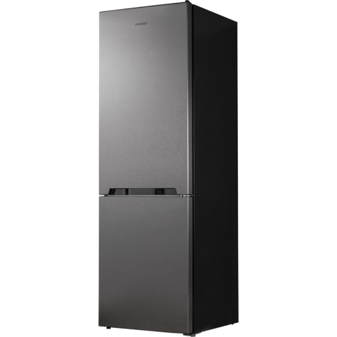Maxxy RF373MXDB1 - Vrijstaande koel-vriescombinatie - 330 Liter - No Frost - 186 cm hoog - Donker RVS