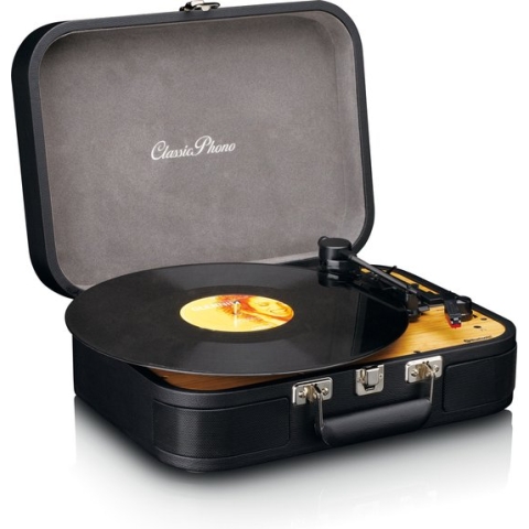 Classic Phono TT-115BK - Retro Platenspeler met Bluetooth en 2 ingebouwde Speakers - Zwart