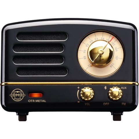 MUZEN OTR Metal - Draagbare FM-radio Bluetooth luidspreker - Zwart