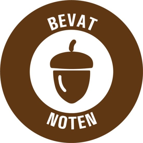 Bevat noten allergenen sticker op rol 30 mm - 800 per rol