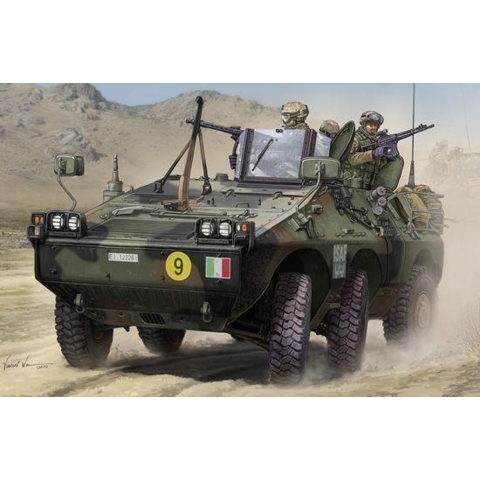 The 1:35 Model Kit of a Puma Autoblindo Italiano 6*6 Wheeled AFV.

Plastic Kit 
Glue not included
Dimension 145 * 79 mm
430 Plastic parts
The manufacturer of the kit is Trumpeter.This kit is only online available.