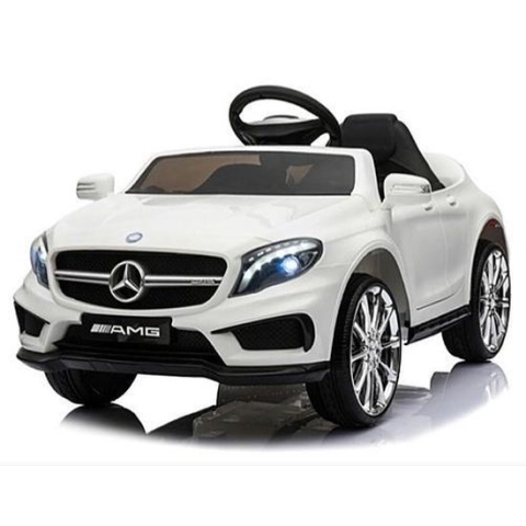 Mercedes GLA45 AMG 12V Elektrische kinderauto Met EVA banden, Muziek en afstandsbediening (Wit)