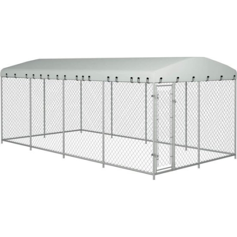 Medina Hondenkennel voor buiten met dak 8x4x2 m