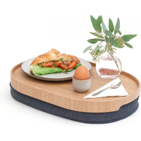 Bosign - CurveLine - Dienblad - Medium - Wilgenhout - Anti-slip -  39 x 26 x 6,5 cm